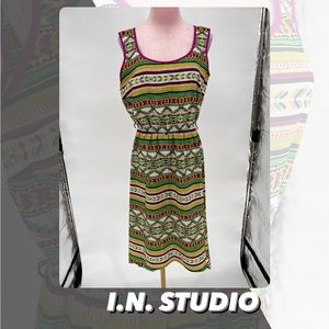 EUC I.N. Studio Aztec Print Dress